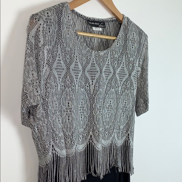 Black and Silver Evening Gown - Picture 2 of 8